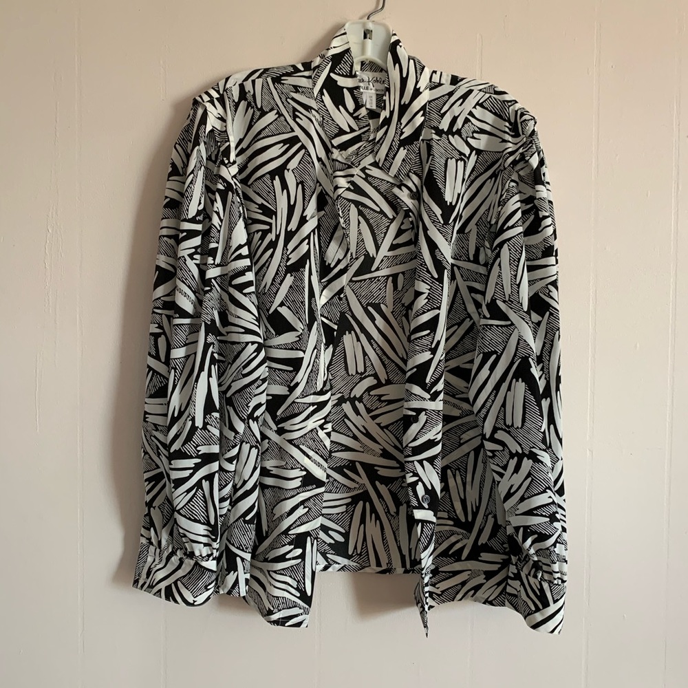 Vintage Arther Kohler By Tricoville Of London Abstract Blouse